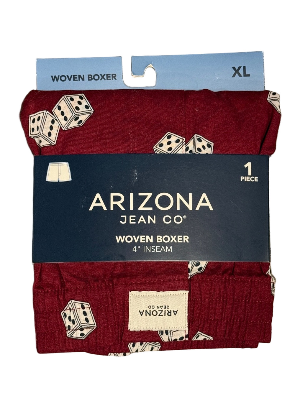 Mens Playing Dice Boxer Shorts - Size Extra Large XL - Arizona Jean Co - NWT